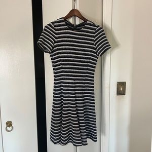 Theory blue and white stripe dress